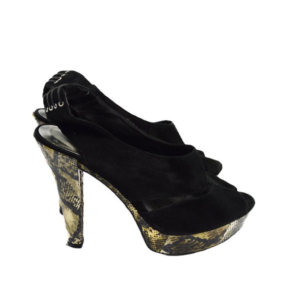 Bcbgirls Peep Toe Platform Heels #100-43 - Picture 3 of 5